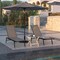 Flash Furniture Black/Brown Adjustable Chaise Lounge, 2PK 2-JJ-LC326-BLK-BR-GG - alternate 7